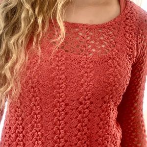 JMCollection Petite Coral Sweater Size PS